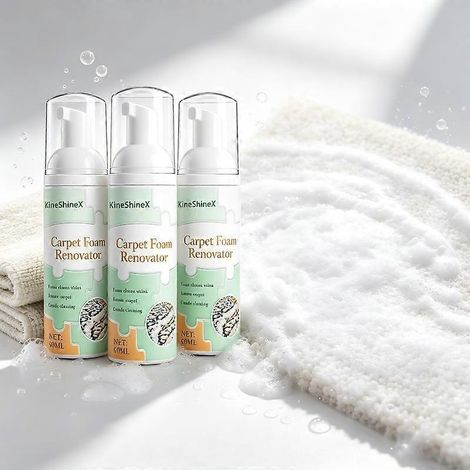 3 piècesKit de nettoyage de tapis en mousse sans eau, détachant doux en mousse pour canapés, tissus d'ameublement, intérieurs de voiture et tapis, rénovateur de tapis en mousse pour nettoyage à sec av (1/4)