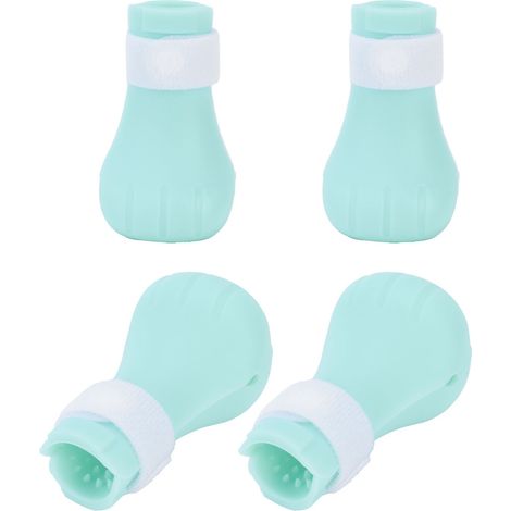 Protections pour les pattes lors du bain des animaux, produits de toilettage, administration de médicaments, coupe des griffes, injections, protections anti-griffures et anti-morsures, vertes (1/5)