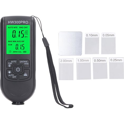 Coating Thickness Gauge High Accuracy Paint Depth Gauge Meter Antislip Thickness Meter Gauge Black