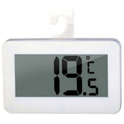 Digitales Kühlschrankthermometer, wasserdichtes Gefrierschrankthermometer, hochpräzise mit Alarmfunktion und Haken für Küche und Haushalt. Zuverlässig für die Lebensmittelaufbewahrung. (1/4)