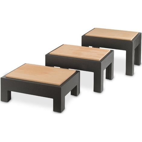 Présentoir Table en Bois avec Planche à Découper - H 12 à 21 cm - Pujadas