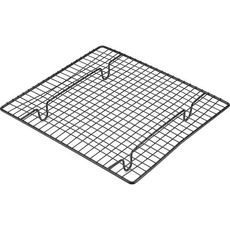 1 griglia di raffreddamento nera di dimensioni 26 x 23 x 2,5 cm per utensili da cucina (1/5)