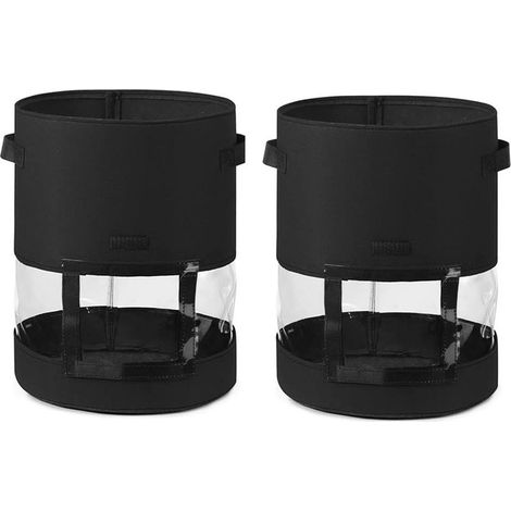 2 PCS Sacs de Culture de Pommes de Terre 10 Gallon avec Rabat Sacs de Culture de Plantes de Jardin Pots de Pommes de Terre Tomate Fruits Extérieur 40cm/15.7inch Diamètre 30cm/11.8inch Hauteur (1/4)