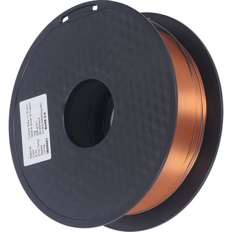 1,75 mm PLA-Filament, Gold, Silber, Kupfer, Tricolor, Seide, 3D-Druck-Verbrauchsmaterial (1/5)