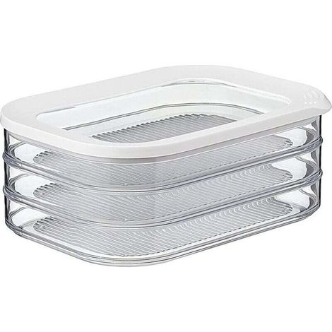 Boîte à charcuterie 3 étages – Blanc – boîte de rangement frigo pour charcuterie - trois boîtes de conservation séparées – passe au lave-vaisselle (1/4)