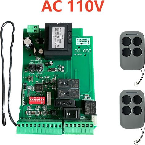 Télécommande et récepteur pour porte de garage, accessoire de commande automatique,110V Board with 2 RF (1/5)