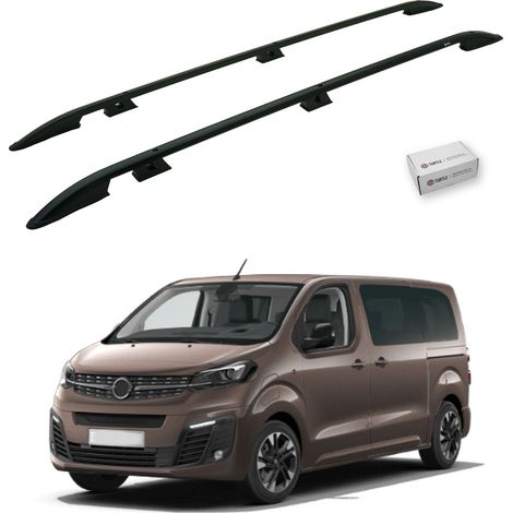 TURTLE kompatibel mit Opel Zafira Life (Mk3) 2019-2025 / Mittlere Version Dachreling Crown Schwarz (1/5)