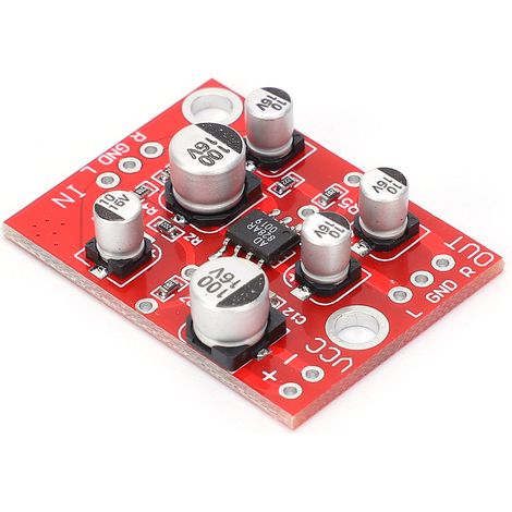 Verstärkerplatinenmodul AD828, Kunststoff-Audio-Operationsverstärker-Vorverstärker, elektronische Bauteile, DC 5–15 V (1/5)