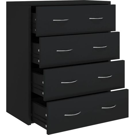 Maison Exclusive - Credenza con 4 Cassetti 60x30,5x71 cm Nera