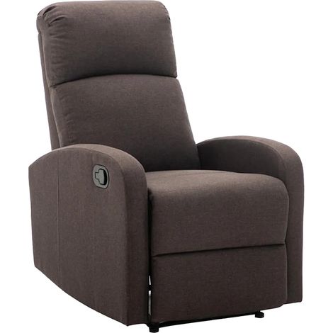 Fauteuil relax en tissu ISAO - Marron (1/4)