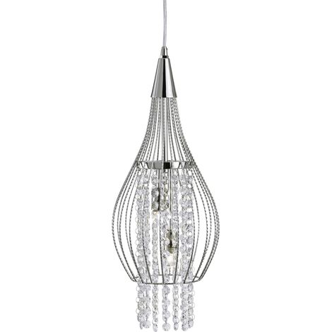 Searchlight Rocket - Plafonnier à 2 ampoules au fini chrome avec cristaux de verre, G9 (1/5)