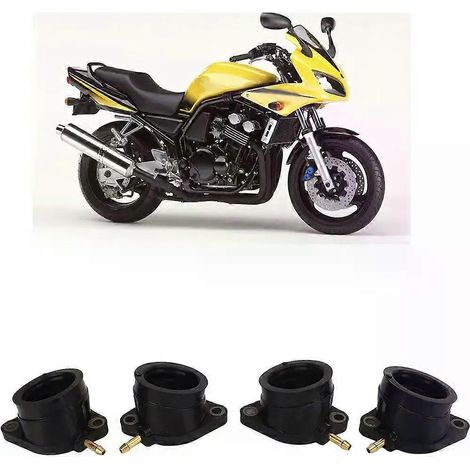 Kit de 4 pièces pour carburateur de moto : manchon de collecteur d'admission, référence 5DM-13586-01, compatible avec Yamaha FZS600 FAZER FZS 600 (1998-2003)