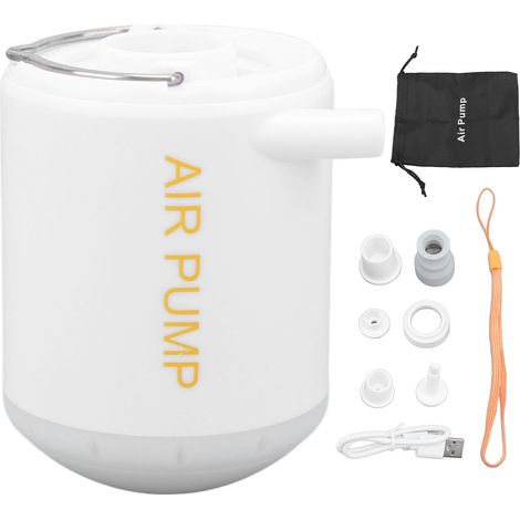 Luftpumpe, leistungsstarke Abdichtung, Mini-tragbare Luftpumpe 2000 mAh mit 5 Anschlüssen zum Wandern.