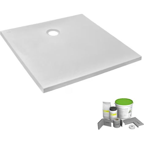 Pack receveur de douche 80 x 80 JACOB DELAFON Ipso carré blanc + Kit d'étanchéité WEDI
