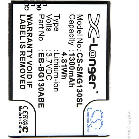 NX - Batterie téléphone, smartphone, GSM pour Samsung 3.7V 1300mAh - EB-BG130ABEEB-BG13