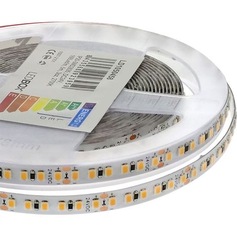 Bande LED SMD2835 mono-couleur, puce LED Samsung, DC24V, 5m