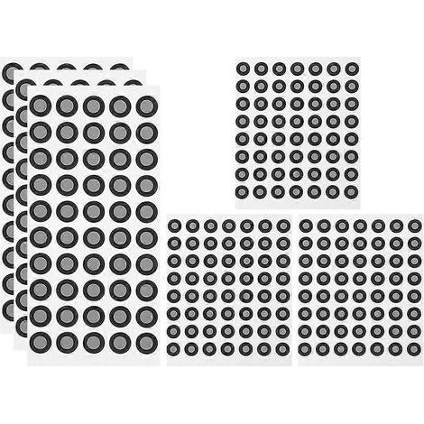 Scanmarkierungsbögen, reflektierende Marker, Referenzmarkierungspunkte für 3D-Scans – 13,30 x 6,10 x 0,10 cm – Schwarz (1/4)
