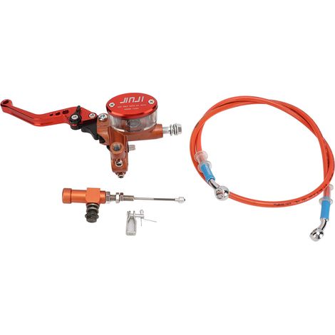 Kit câble frein embrayage moto universel réglable 6 angles guidon 7/8in 22mm Orange (1/5)