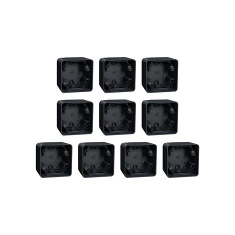 Schneider - Mureva Styl - LOT de 10 Bou00eetes 1 poste - Composable - Saillie - IP55/IK08 - Gris - Ref. : MUR37911x10 (1/3)