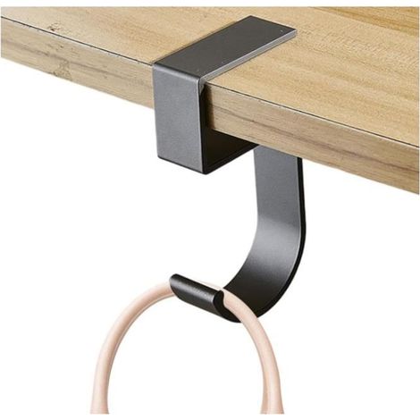 Crochet de table pour sac à main - Pinces pour support de casque - Support de sac à dos - Alliage d'aluminium (1/4)