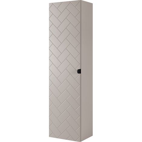Mobiletto da bagno, Cashmere, 35 x 136 x 27 cm, maniglie nere (1/5)