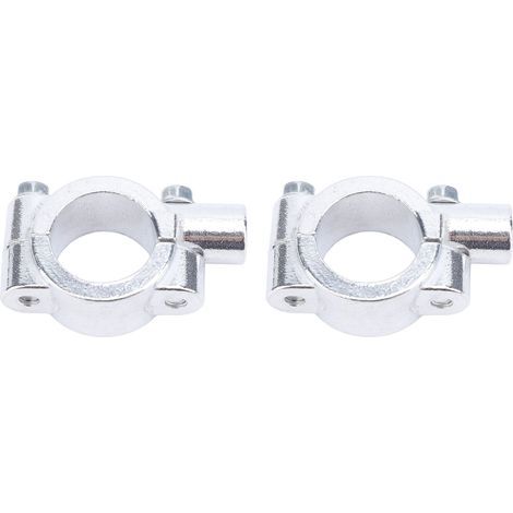 2 pièces 25mm support de montage de miroir de guidon de moto adaptateur de support de pince universel pour moto ATV Scooter projet vélos argent M8 (1/5)