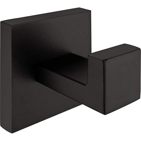 Crochet porte-serviettes, crochet de manteau en acier inoxydable, porte-serviettes, crochet mural de salle de bain de style industriel moderne(noir) (1/5)