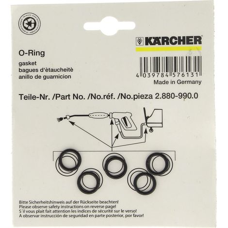 Set di 5 guarnizioni 2.880-990.0 per idropulitrice karcher
