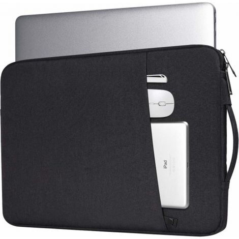 Laptoptasche 14,1 Zoll/15,4 Zoll, Canvas, Schwarz
