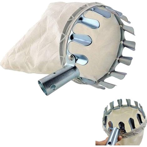 Cueilleurs de Fruits Cueille-Fruits Argent,sans Manche Télescopique en Métal Cueilleurs de Pommes,pour Pommes Poires Orange Outil Pratique Horticole Léger Durable Outils Portatifs de Panier(16cm) GROO