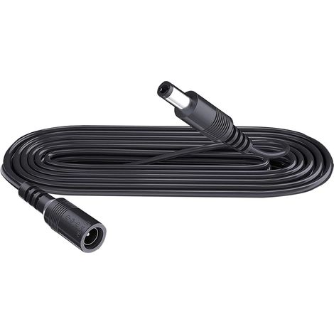 Câble d'extension de 1 m, prise 5,5 mm x 2,1 mm, DC 5 V 6 V 9 V 12 V 24 V pour caméra de vidéosurveillance, illuminateur infrarouge, imprimante, bande LED, noir (1/5)