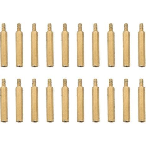 20 entretoises mâles/femelles pour circuits imprimés, longueur 30 mm, SZRH AS (1/4)