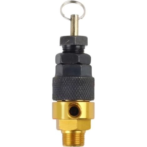 Soupapes de sécurité pour compresseur d'air pour BSP 1,9 cm / 1,27 cm - Valve de décharge de Pression à Boucle filetée (3/8-8 kg) (1/5)