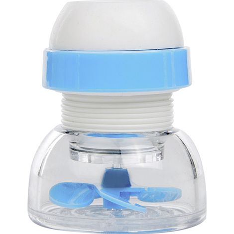 Lot de 2 pulvérisateurs à filtre économiseur d'eau bleus, tête de robinet orientable à 360°, pour la cuisine, la salle de bain et le salon. (1/5)