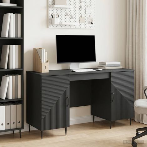vidaXL Scrivania Nero 142,5 x 50 x 75 cm Legno ingegnerizzato (1/5)