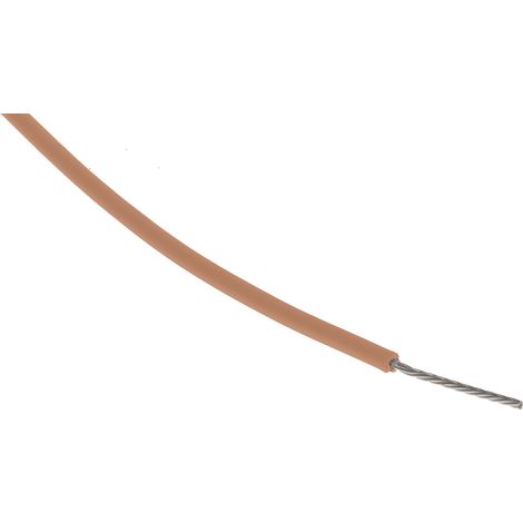 Fil de câblage à gaine PTFE RS PRO, 0,34 mm², 22 AWG, 200°C max, PTFE Orange, 100m ( Prix pour Bobine de 100 Mètres )