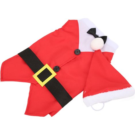 Déguisement de Noël pour chien avec chapeau, vêtements légers, confortables et amusants pour chien, idéal pour les fêtes de Noël. (1/5)