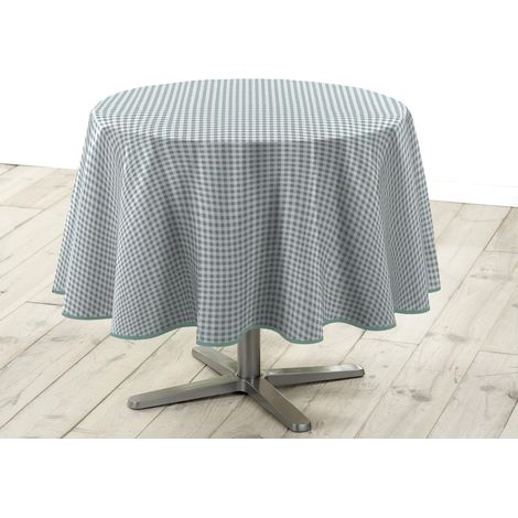 Nappe Ronde "Mini Vichy" 160cm Vert Sauge