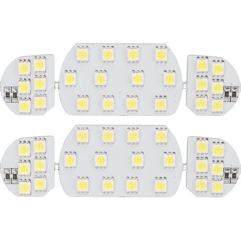 Panneau lumineux de lecture de pavillon intérieur de voiture en six pièces, 48 lumières LED blanches, adapté aux modèles Peugeot 3008, 4008 et 308. (1/5)