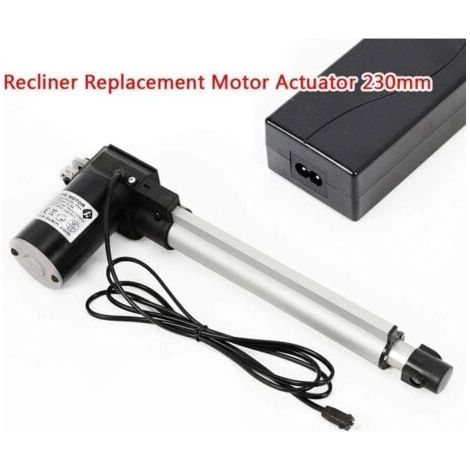 Actuador reclinable eléctrico de 24 V, kit de repuesto de 230 mm, actuador de motor de CC para sofá reclinable eléctrico de 600 kg INHHUB (1/4)