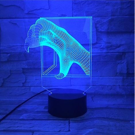 Lampe de chevet LED 3D en forme de griffes de dinosaure (1/2)