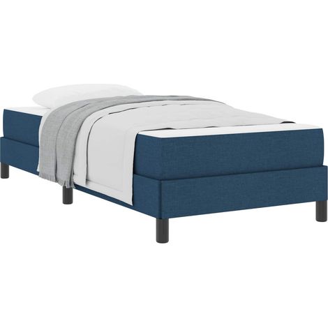Maison Exclusive - Lit à ressorts avec matelas Bleu 80 x 200 cm tissu