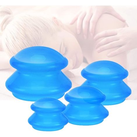 Kit de terapia con ventosas de silicona, 4 tamaños, para uso profesional y doméstico, masaje miofascial, alivio del dolor muscular y articular. (1/5)