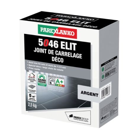 PAREXLANKO 5046 Junta para baldosas Elit - Plata - 2,5 kg - L5046ARGENT2.5