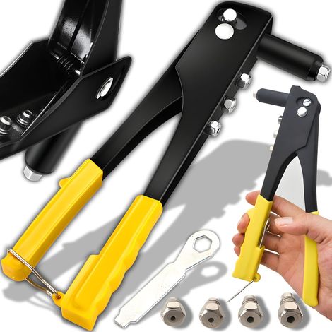 Alicates remachadores de alta resistencia con mango ergonómico para remaches ciegos de acero - Alicates remachadores manuales para remaches de Ø 2,4, 3,3, 4,0 y 4,8 mm - Alicates remachadores (1/5)