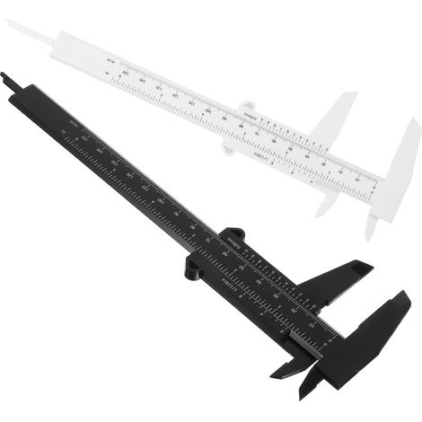 2 Pièces Étriers Mécaniques en Plastique, Double Échelle, Poche Lecture Facile, Design Portable, Usage Menuiserie et Laboratoire, Mesure Mécanique, Lot de Deux (1/5)