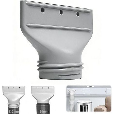 Adaptateur tuyau climatiseur mobile Ø130/150 mm, raccord plat pour gaine évacuation et ventilation (1/5)