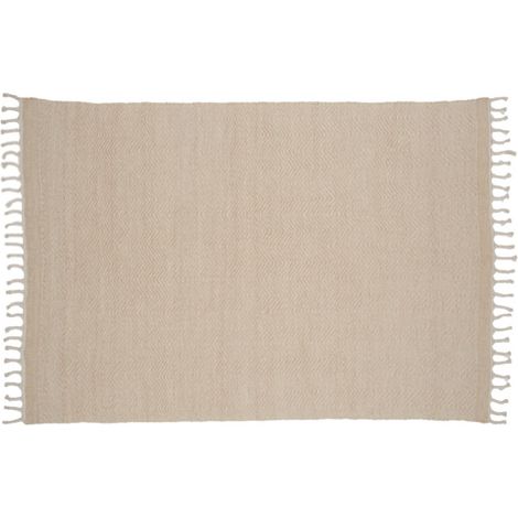 Tapis Déco en Laine "Loke" 160x230cm Beige (1/5)