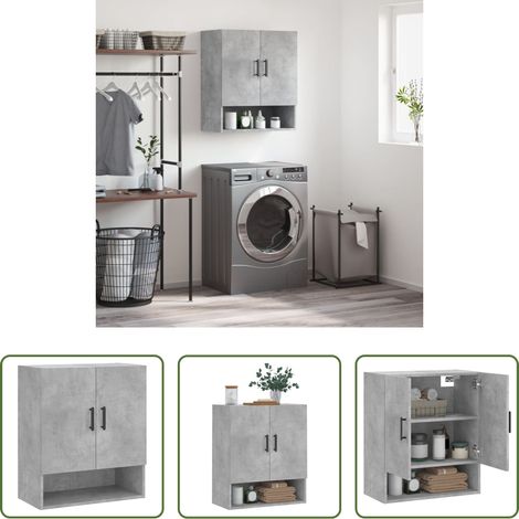 vidaXL Betonfarbe -  Wandschrank Betongrau 60x31x70 cm Holzwerkstoff (1/5)