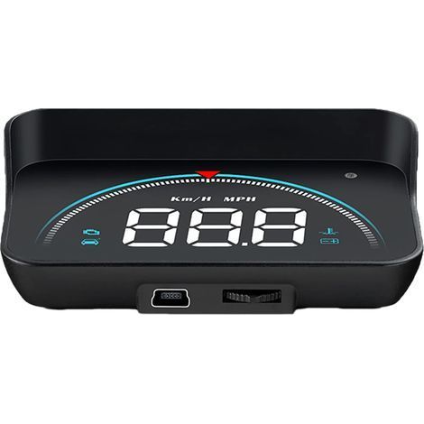 M8 HUD Affichage tête Haute Voiture ,Affichage De Voiture De Jauge ODB 3.5 Pouces Affichage Tête Haute OBD2 HUD Projecteur Affichage De Voiture Numérique Pour Voiture Multifonction Portable(noir) (1/5)